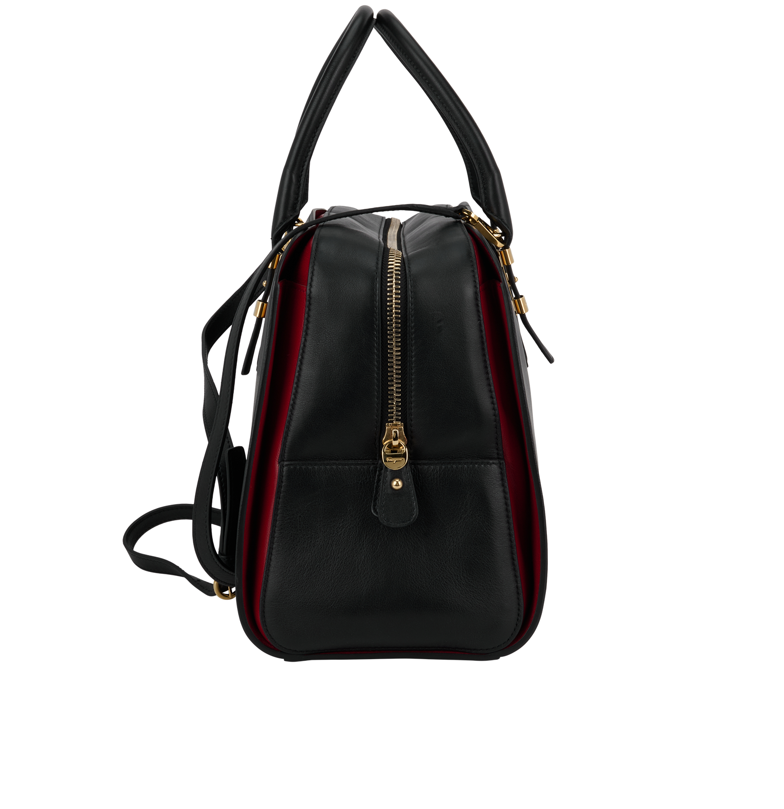 Emmy Tote, &pound;330, Handbags, Black, Leather, Side view